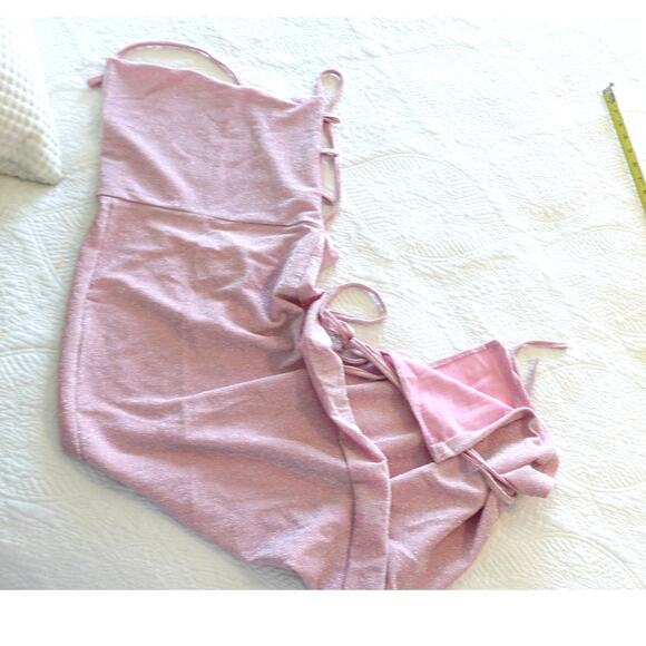 Pink glitter bodycon strappy dress Size Medium - Picture 5 of 10